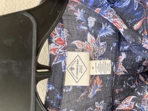 St John's Bay Floral Blue Red Tank